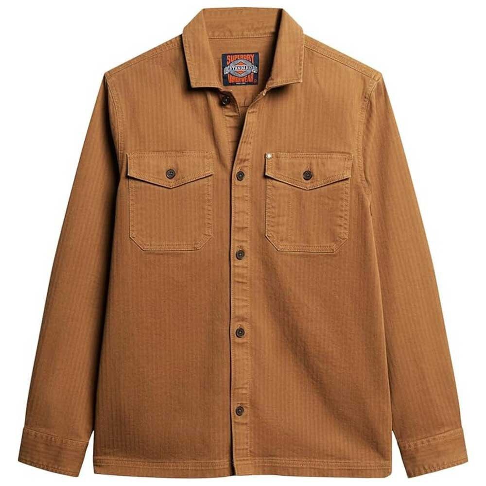 

Рубашка Superdry Merchant Herringbone, коричневый