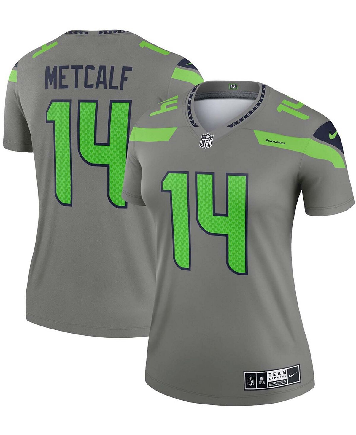 

Женская серая майка DK Metcalf Seattle Seahawks Inverted Legend Nike, серый
