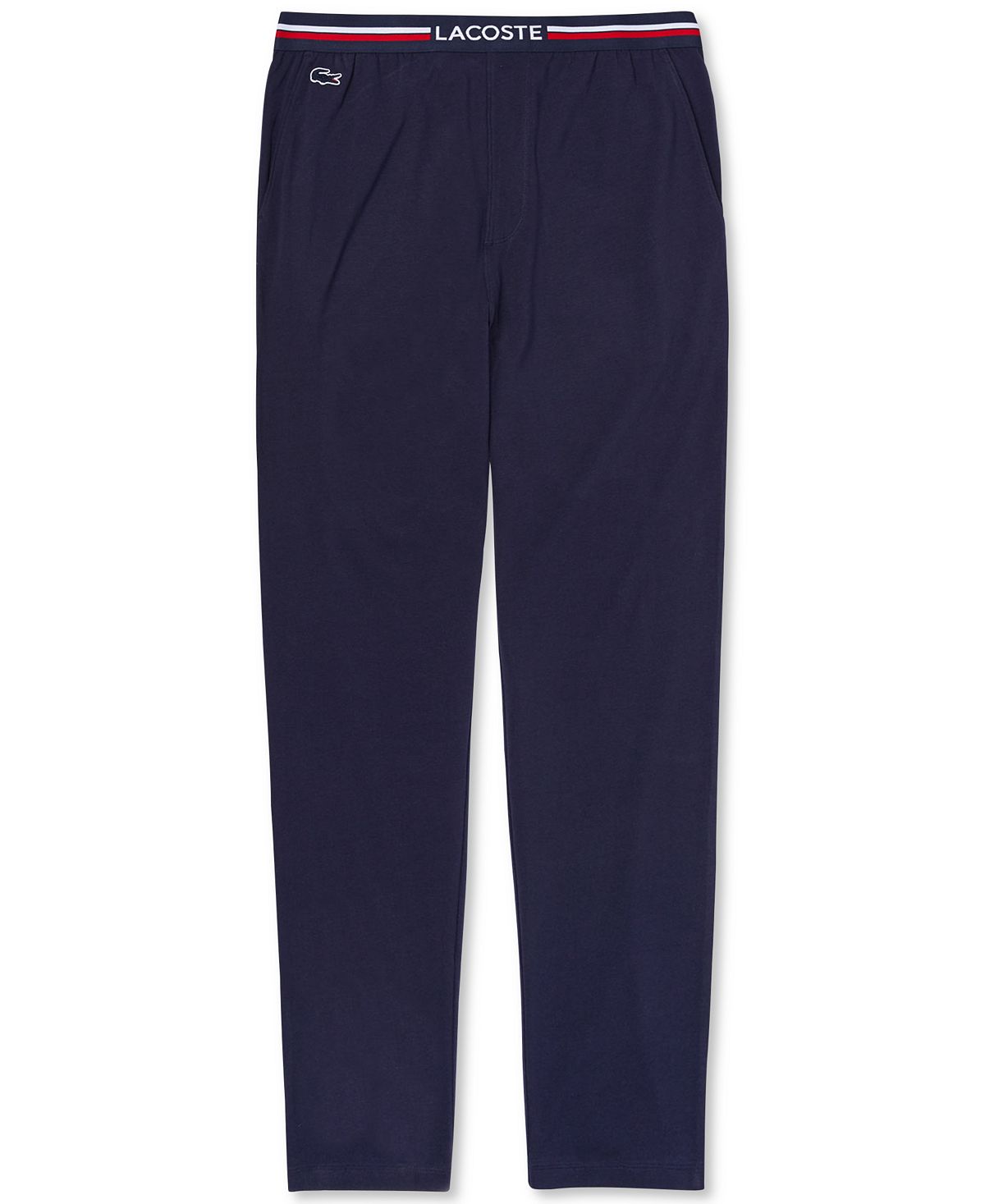 Мужские пижамные штаны из хлопка стрейч Lacoste длинные пижамные штаны из хлопка defacto синий
