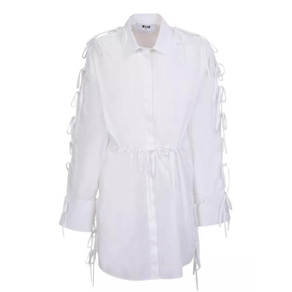 Платье shirt dress Msgm, белый