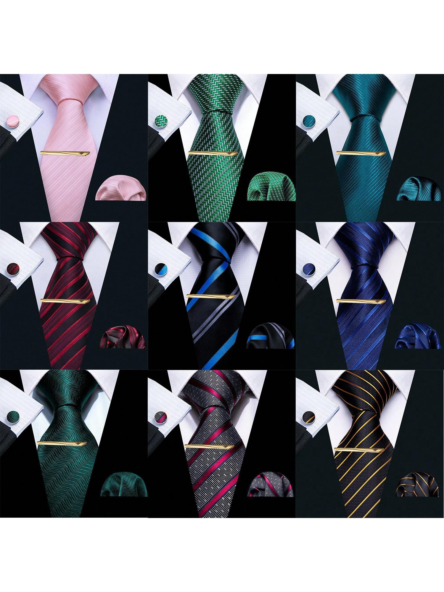 Мужские полосатые галстуки Barry Wang, многоцветный
