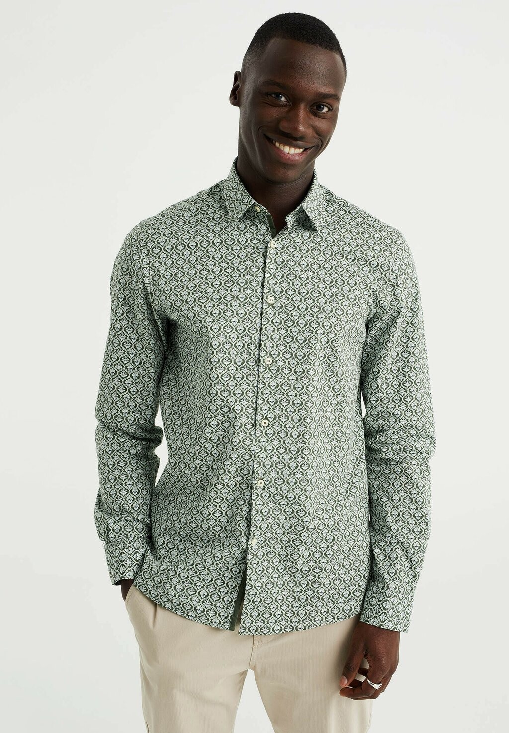 

Рубашка Met Dessin WE Fashion, зеленый