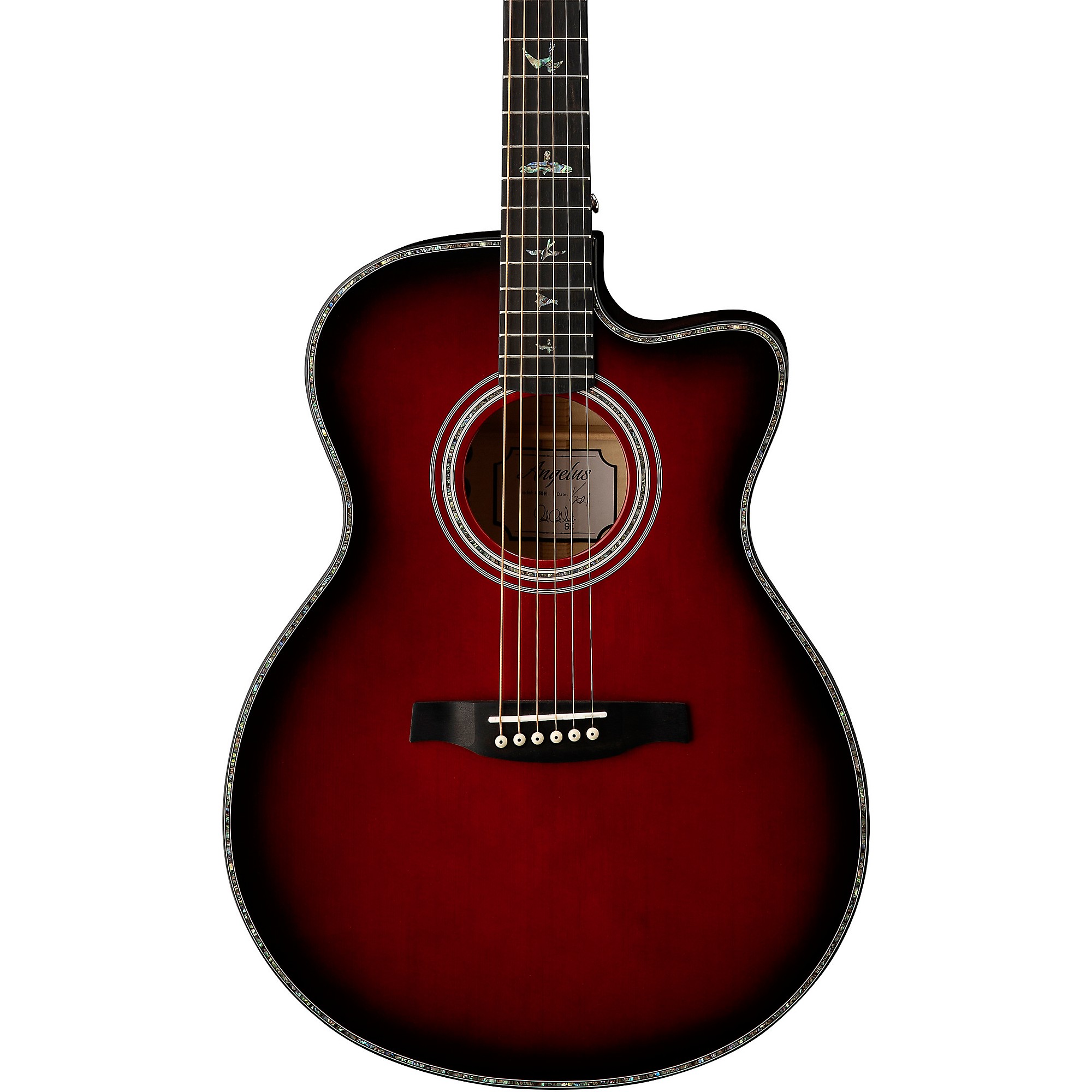 Акустически-электрическая гитара PRS Limited SE Angelus A50E Fired Red Burst