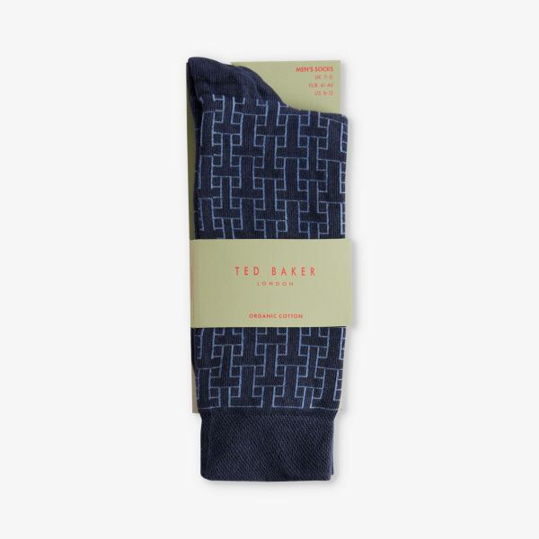 

Носки sokksix из эластичного хлопка с графическим рисунком Ted Baker, синий