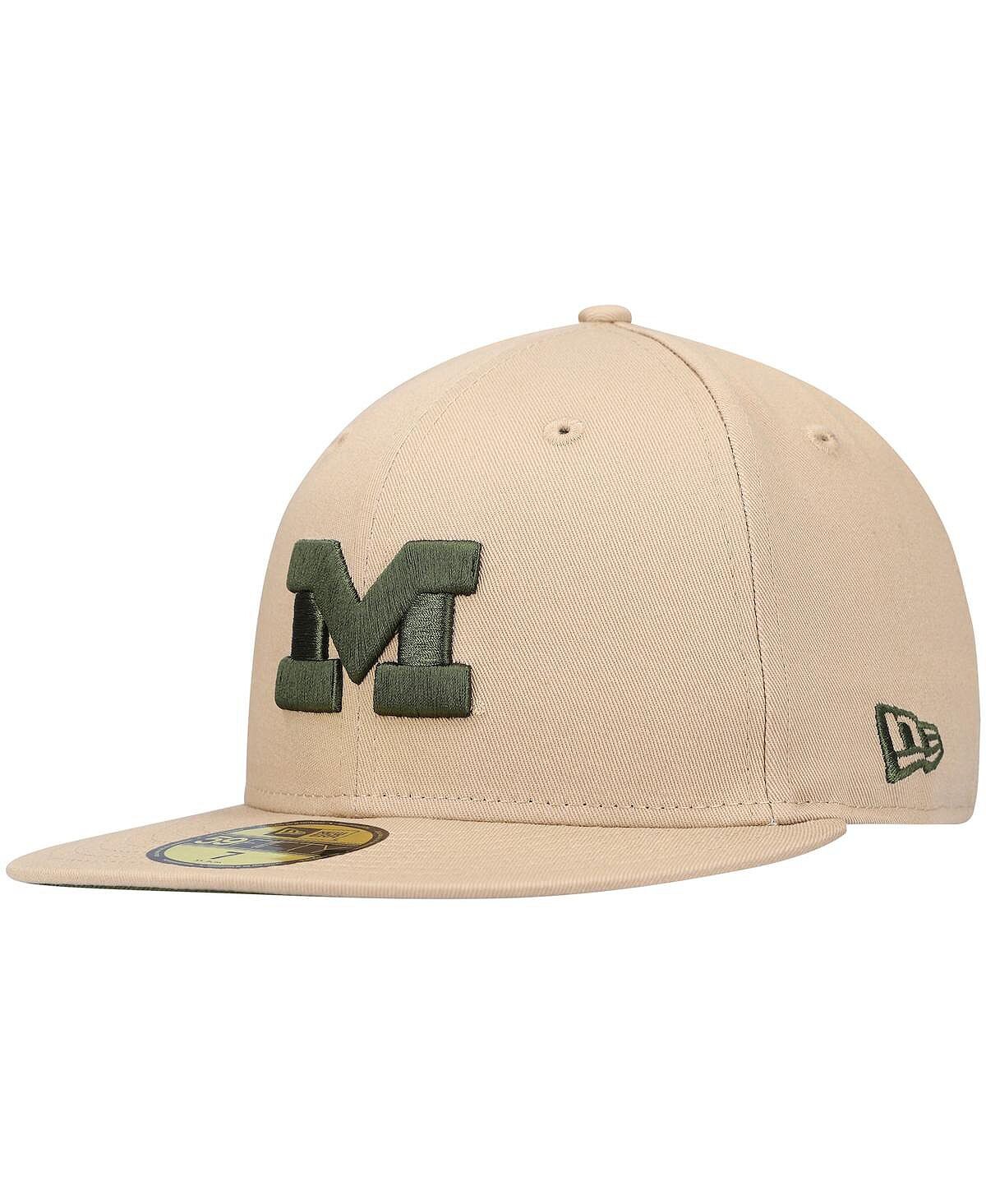 

Мужская светло-коричневая шляпа Michigan Wolverines Camel & Rifle 59Fifty New Era