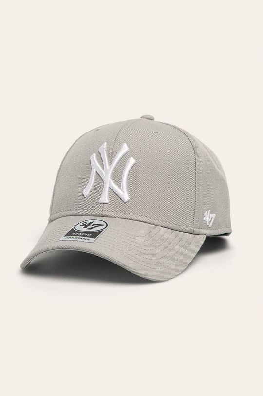 Кепка MLB New York Yankees 47brand, серый шапка 47brand brain freeze cuff knit new york yankees серый b brnfz17ace gy