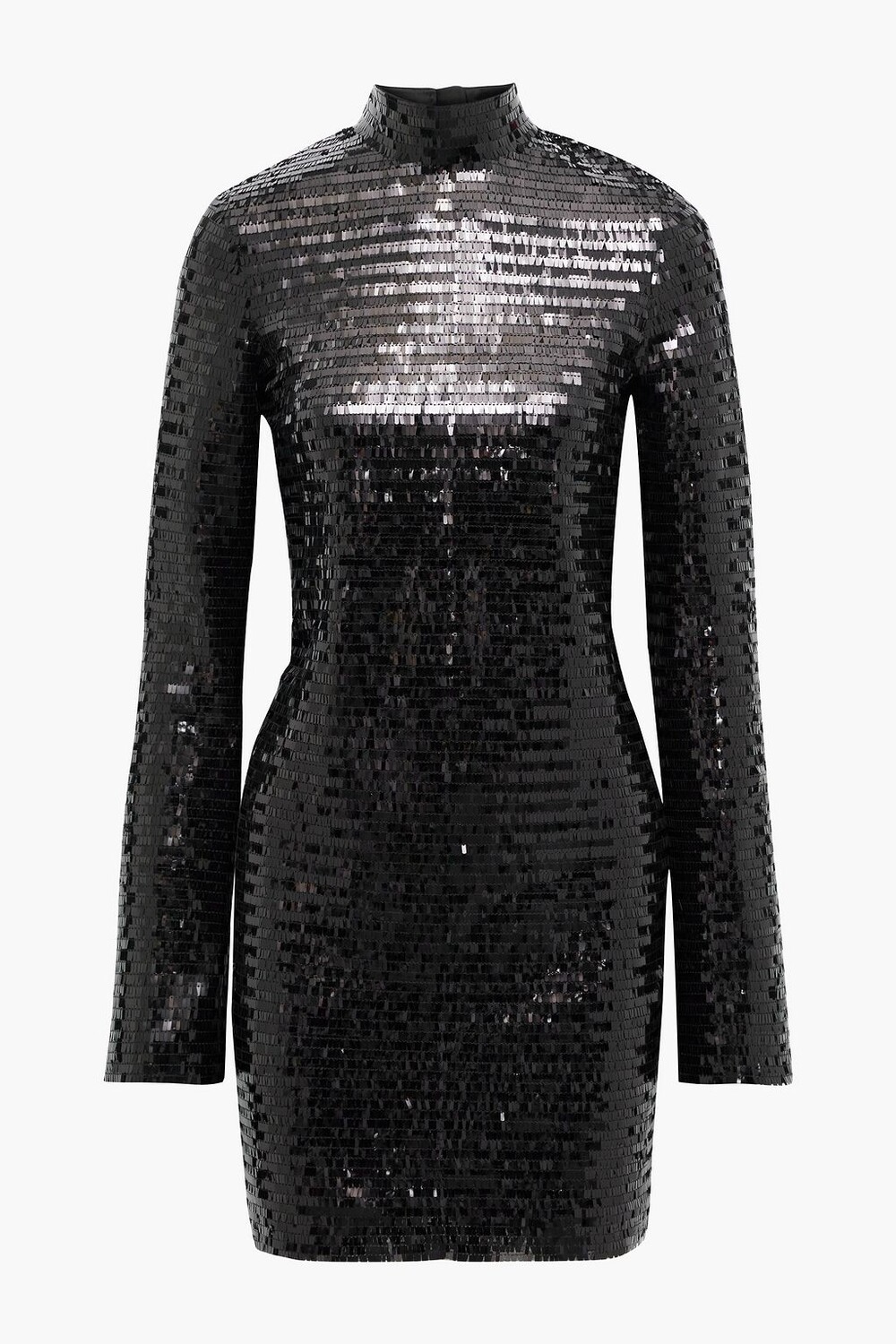 

Платье мини из тюля с открытой спиной и пайетками HELMUT LANG, черный