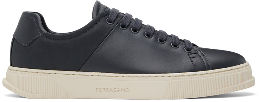 

Темно-синие низкие кроссовки Ferragamo, цвет Stromboli sand