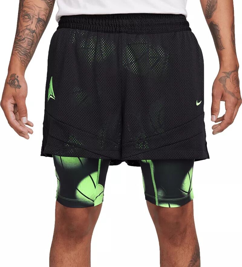 

Мужские баскетбольные шорты Nike Ja Morant Dri-FIT 2-в-1 4 дюйма, черный