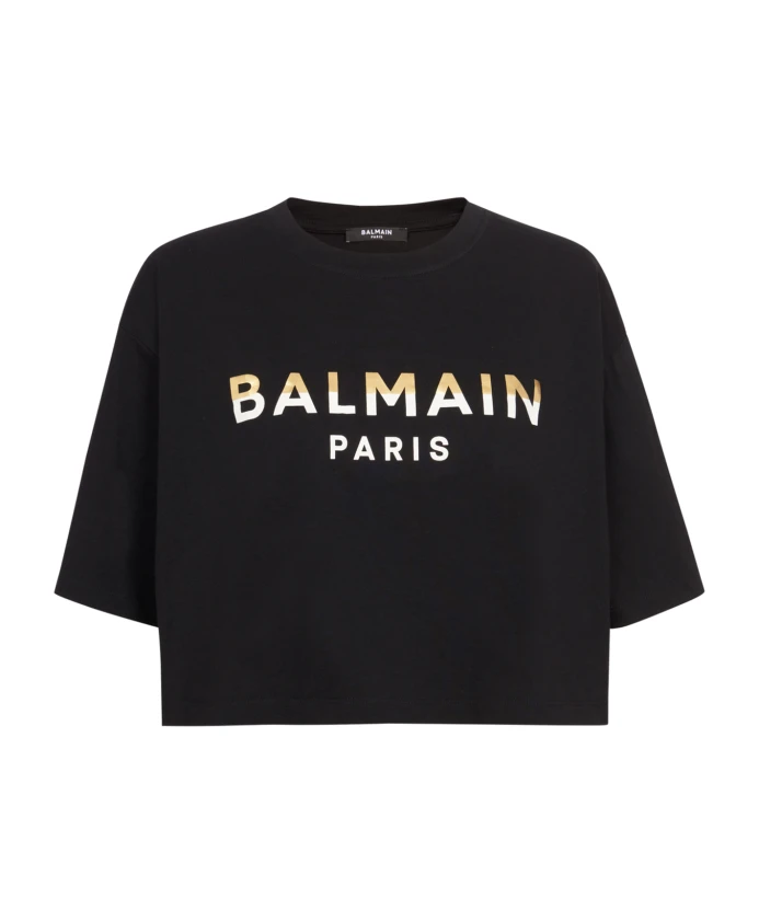 

Короткая футболка Paris Balmain, черный