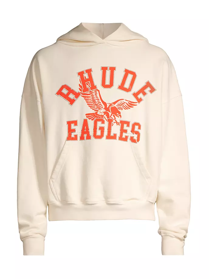 цена Хлопковая толстовка с логотипом Rhude Eagles R H U D E, белый