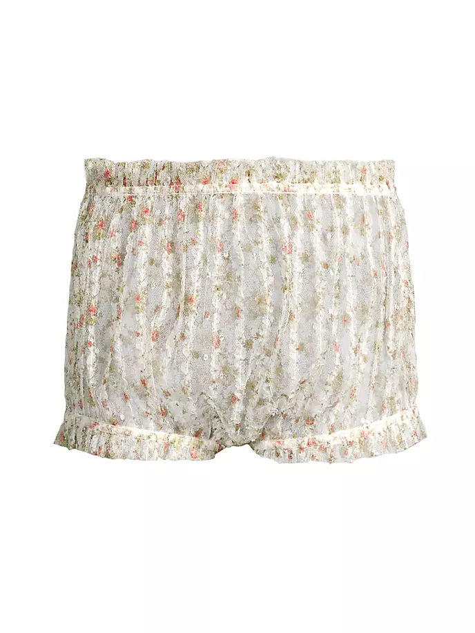 

Сетчатые шорты Gimme Butterflies Free People, цвет ivory combo