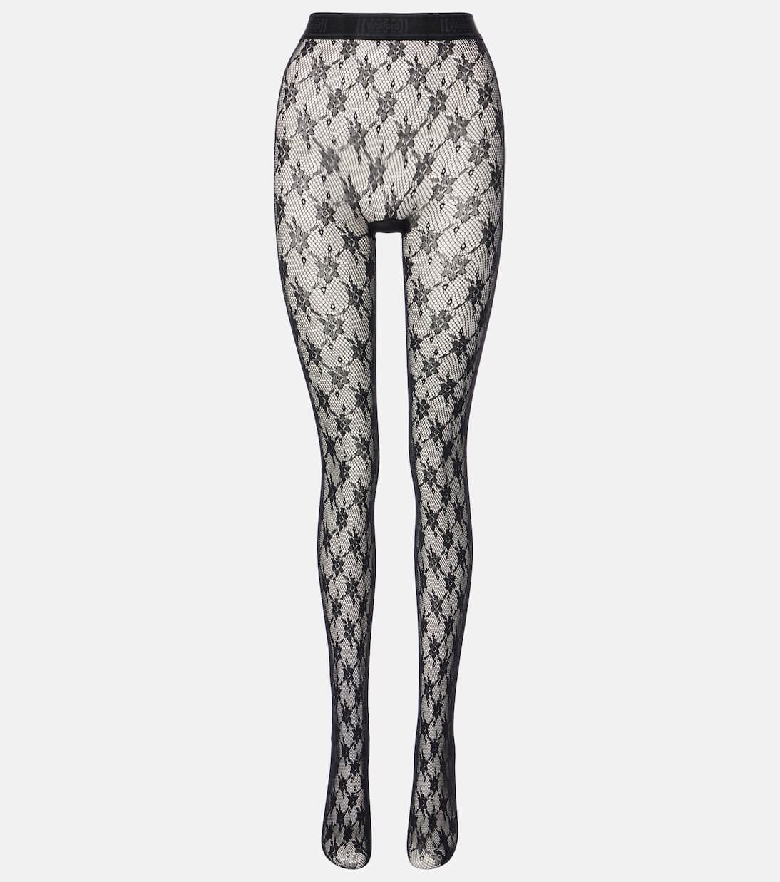 

Колготки с цветочным узором «роза» Wolford, черный