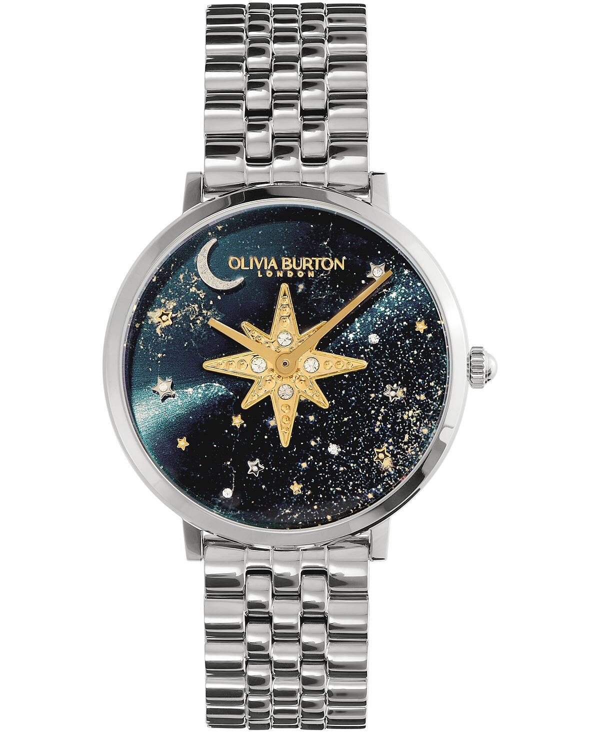 

Женские часы Celestial Nova серебристого цвета с браслетом из нержавеющей стали, 35 мм Olivia Burton, серебро