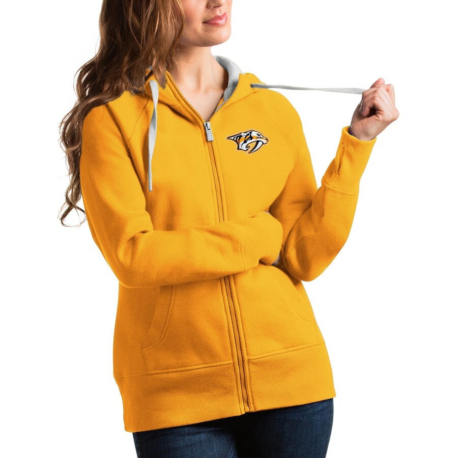 

Толстовка на молнии Antigua Nashville Predators, золотой