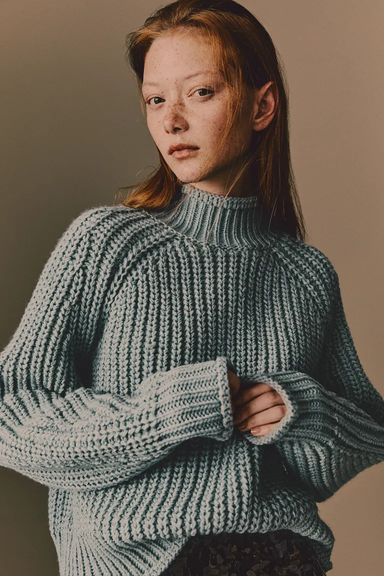 

Вязаная кофта H&M, синий