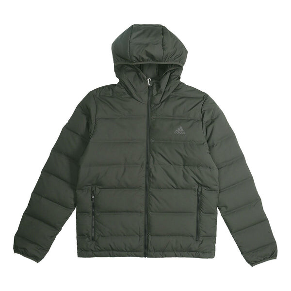 Пуховик adidas Helionic Hooded Men's Down Jacket Green, зеленый