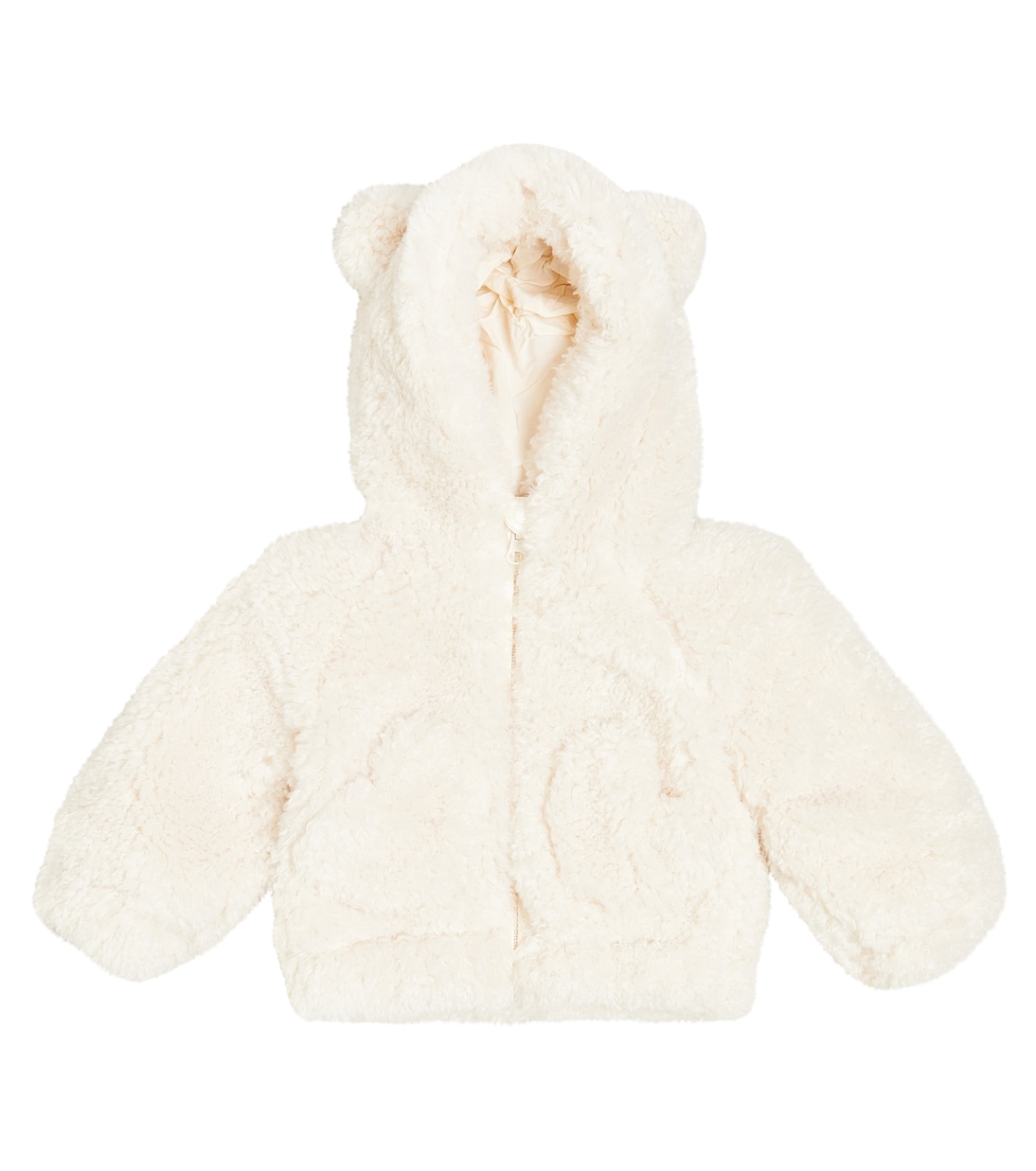 Куртка из искусственной овчины Monnalisa, белый детская куртка из искусственной овчины monnalisa розовый