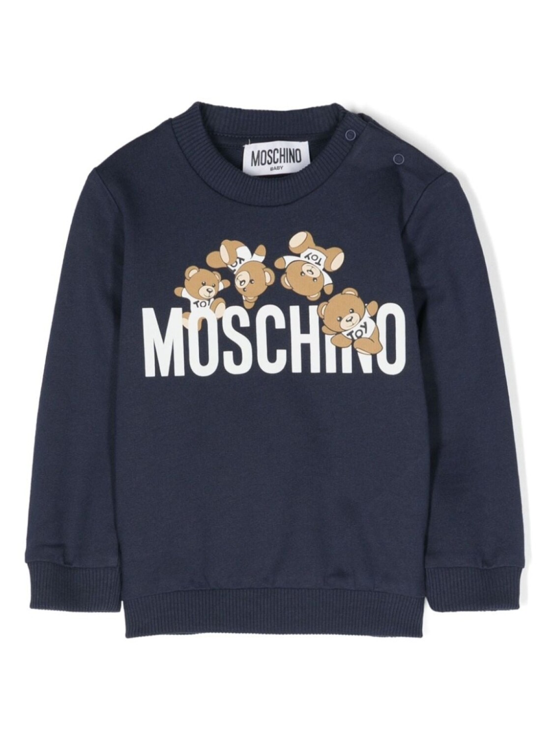 

Moschino Kids толстовка с принтом, синий