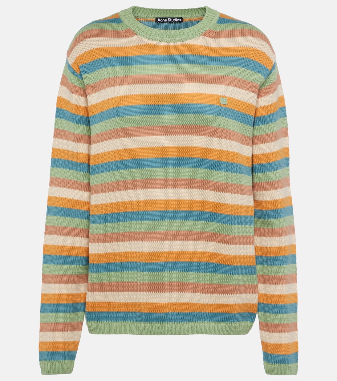 

Полосатый хлопковый свитер Acne Studios, мультиколор