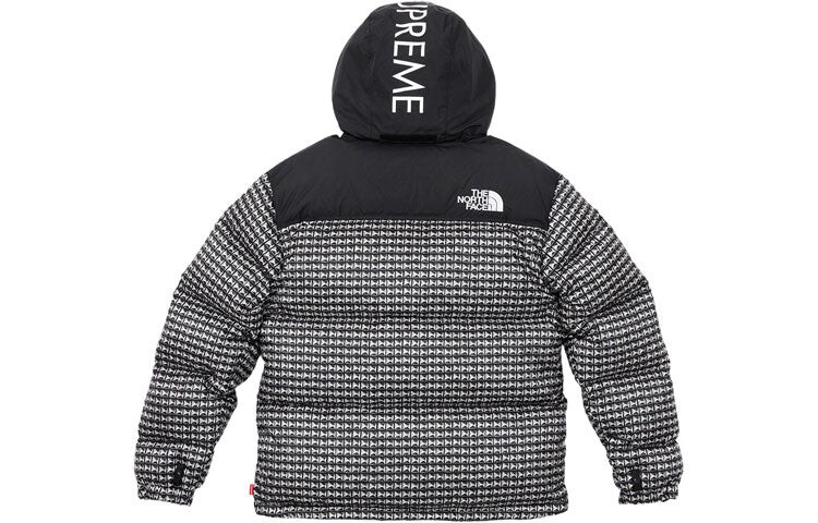 

Пуховик унисекс Supreme с принтом, чёрный / жёлтый / серый, Черный