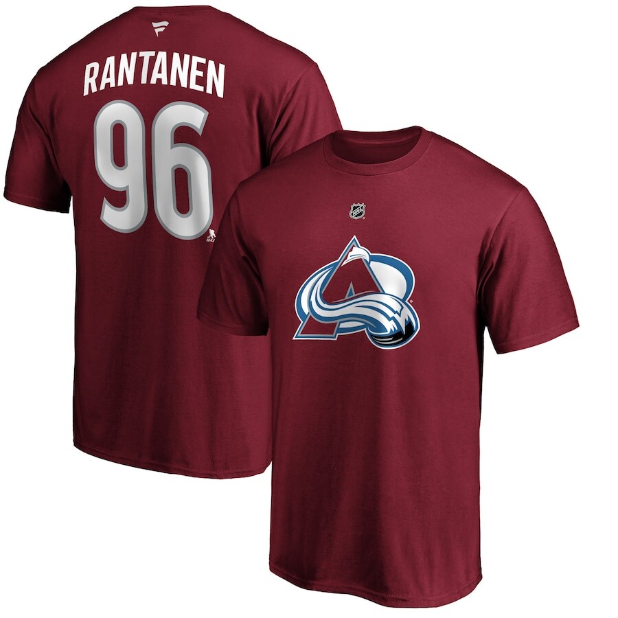 

Футболка с именем и номером Fanatics Branded Colorado Avalanche, бордовый