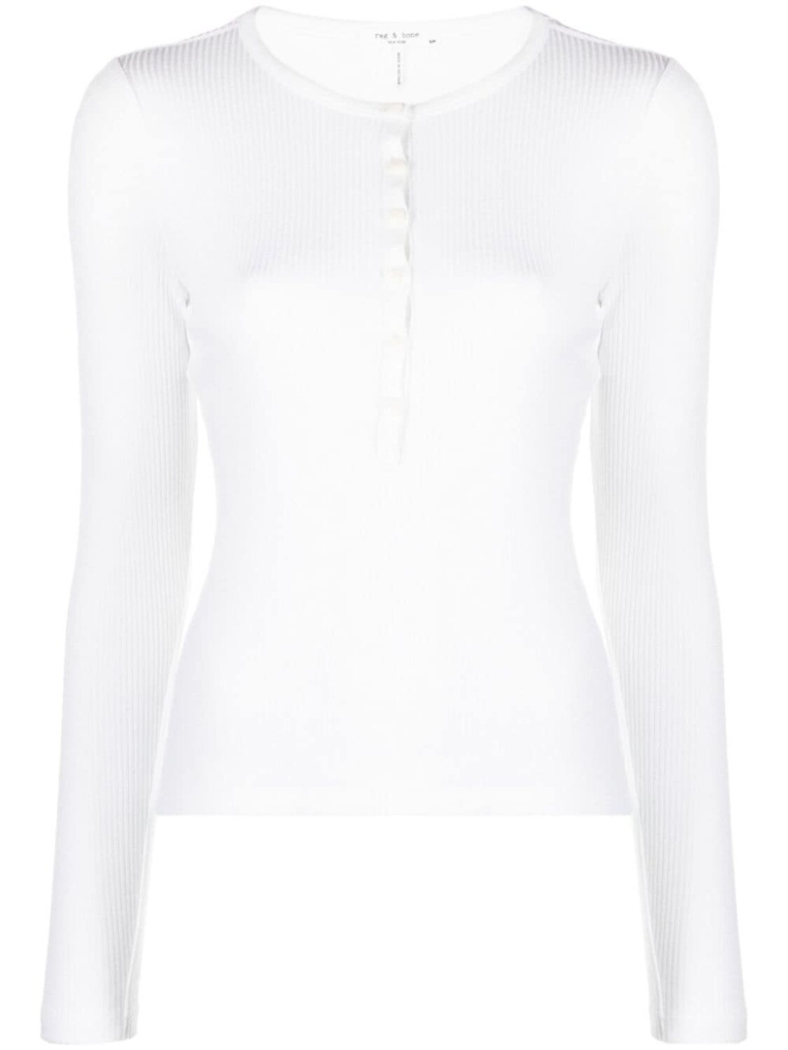 

rag & bone топ Henley в рубчик, белый