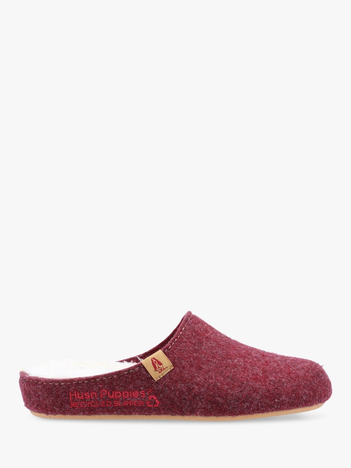 

Хорошие тапочки из переработанных материалов Hush Puppies, темно-красный