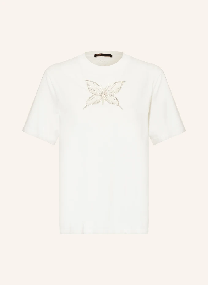 

Футболка с вырезом и драгоценными камнями Maje, белый