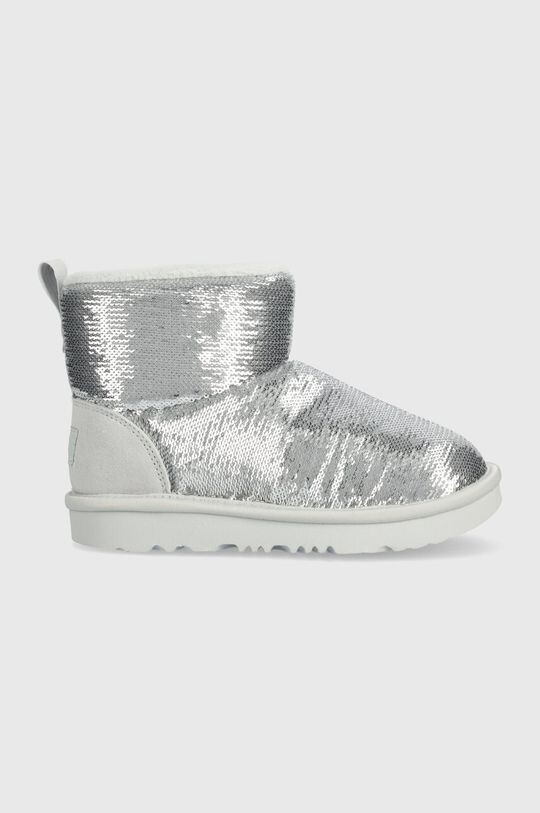 

Детские зимние сапоги UGG KIDS CLASSIC MINI MIRROR BALL, серебро