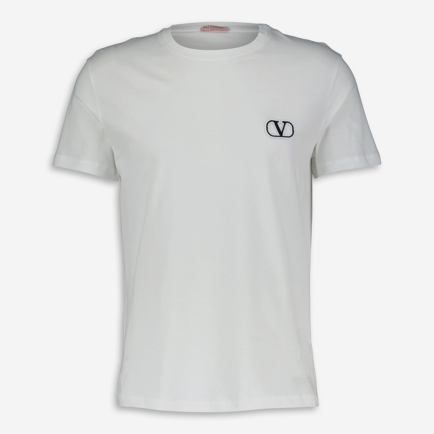 Белая футболка с нашивкой-логотипом Valentino