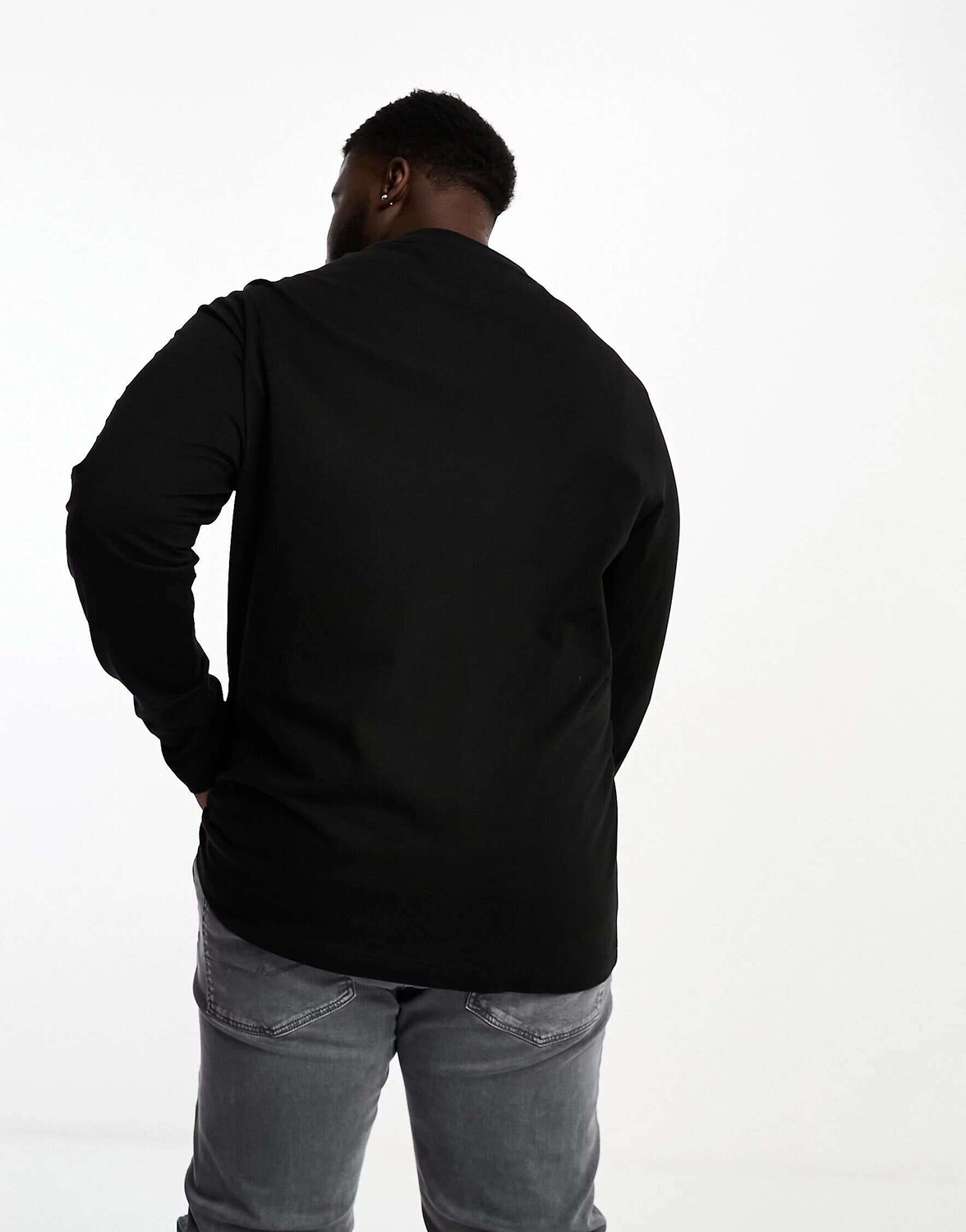 

Черная футболка с длинными рукавами и логотипом Tommy Hilfiger Big & Tall, Черный