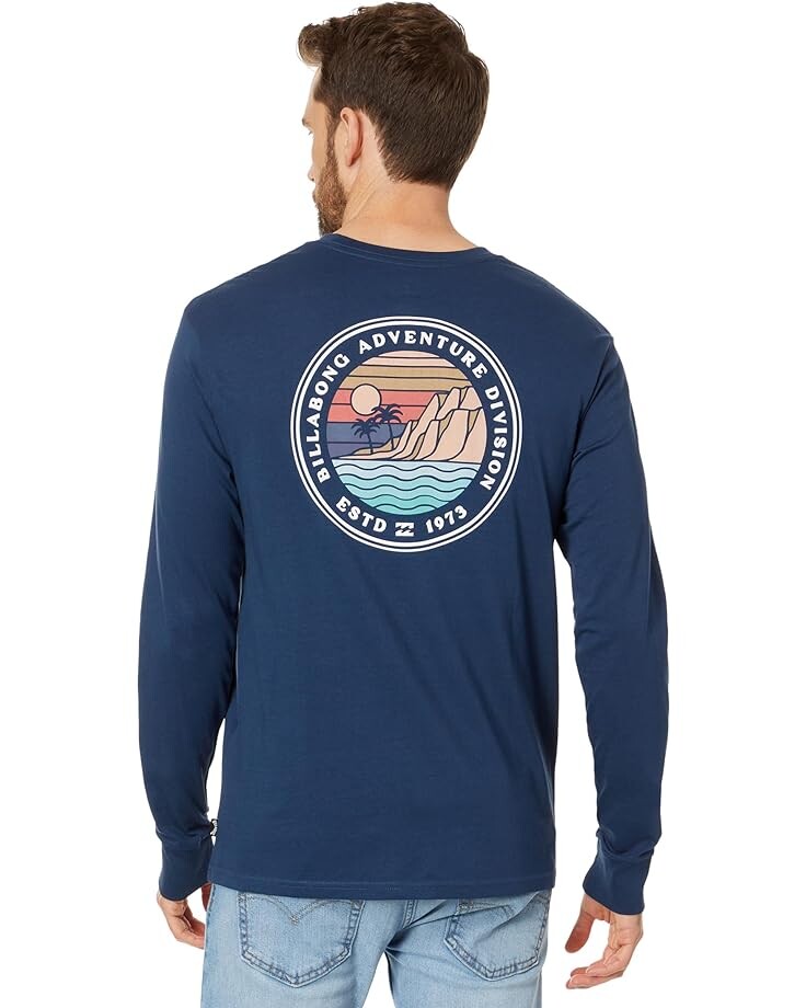 

Футболка Billabong Rockies Long Sleeve Graphic Tee, темно-синий