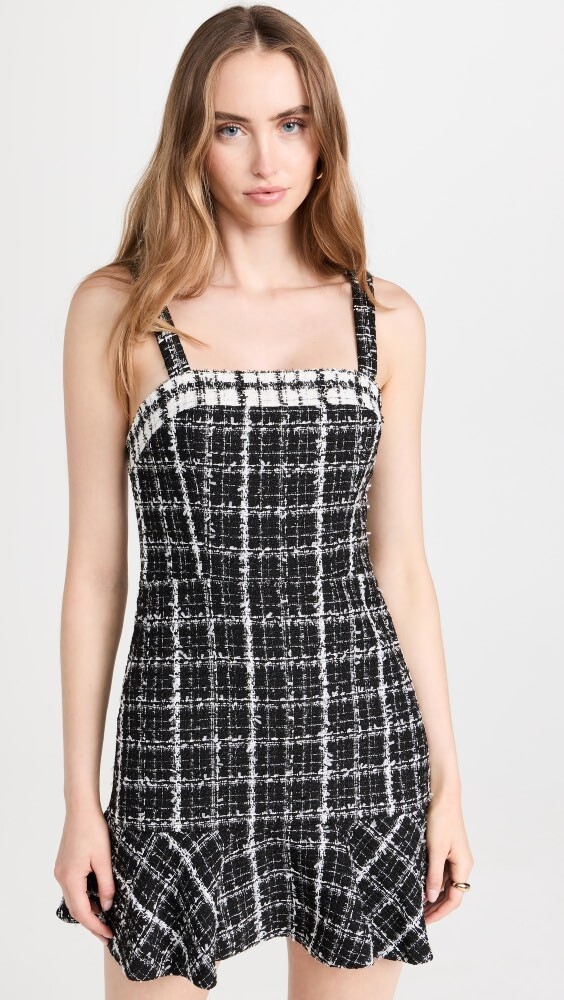

Платье мини alice + olivia Kaidra Dropwaist, черный