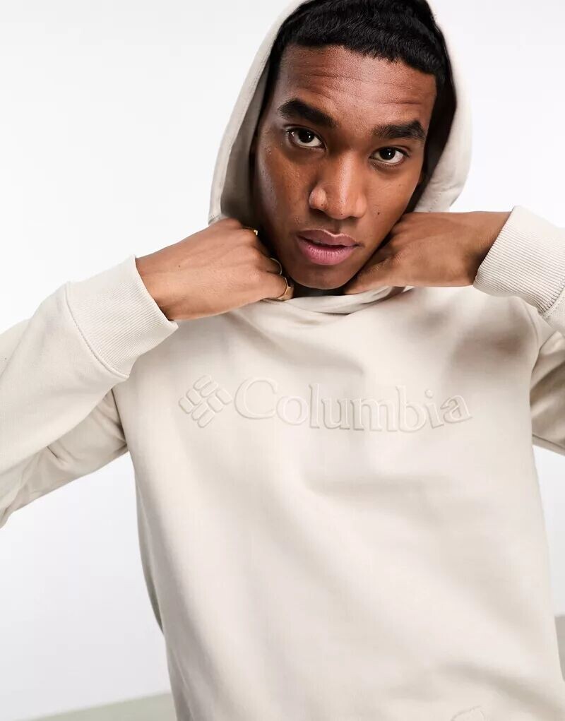 

Бежевая худи с логотипом Columbia CSC