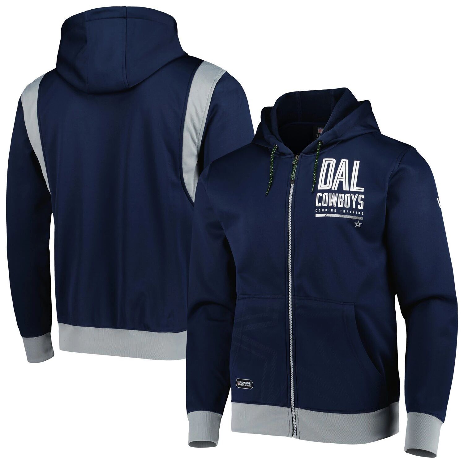 

Мужская темно-синяя толстовка с молнией во всю спину Dallas Cowboys Outerstuff