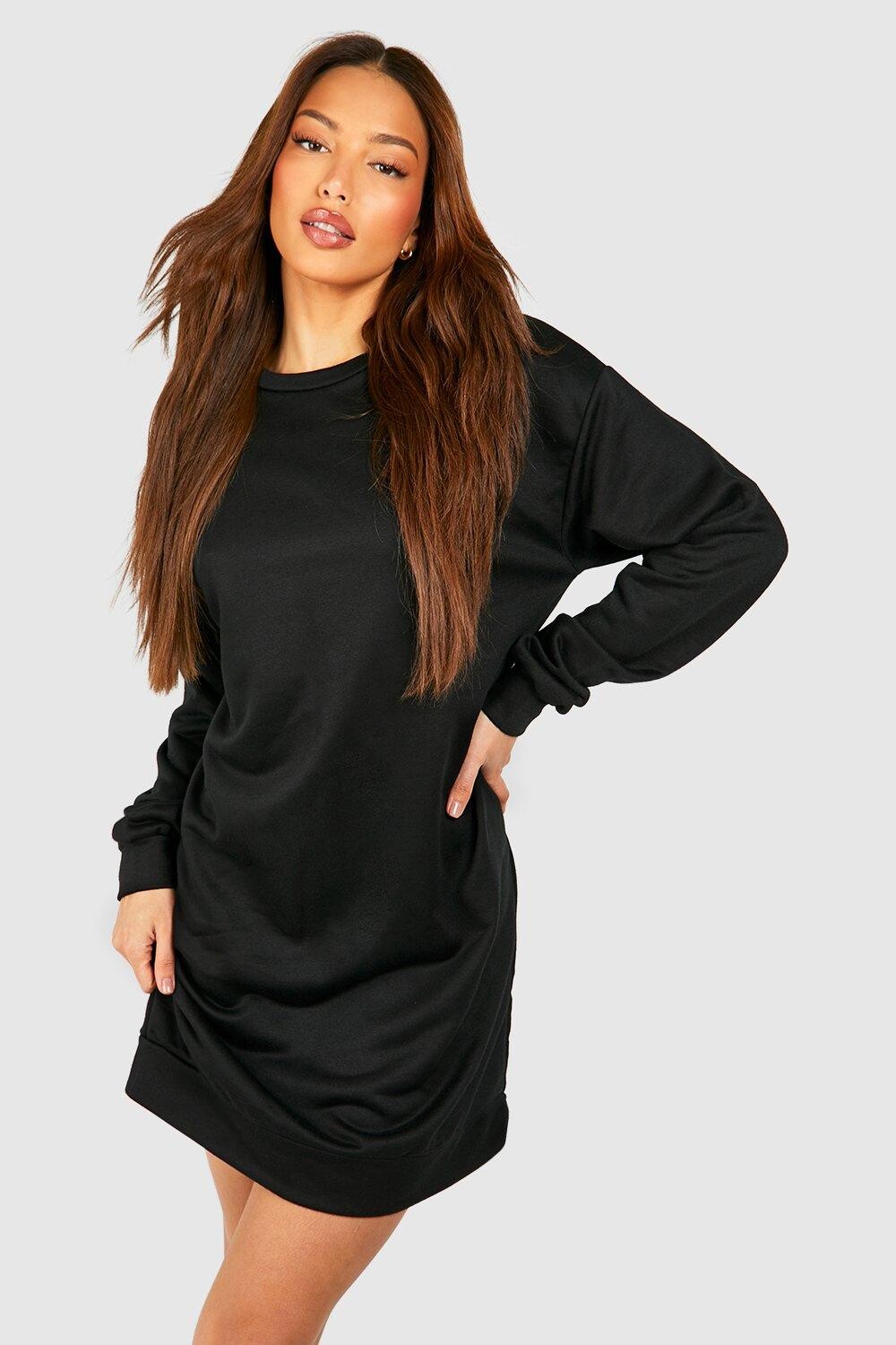 

Высокое спортивное платье оверсайз boohoo, черный