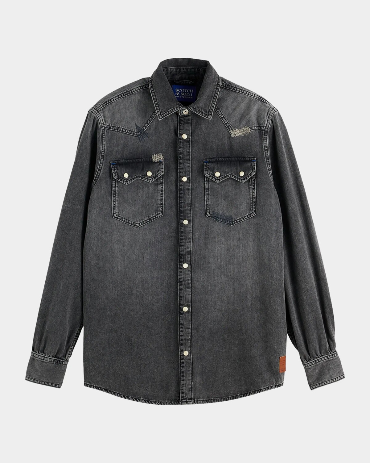 

Мужская джинсовая рубашка из коллаборации с Joe Jonas Scotch & Soda, цвет 7933-Vintage Black