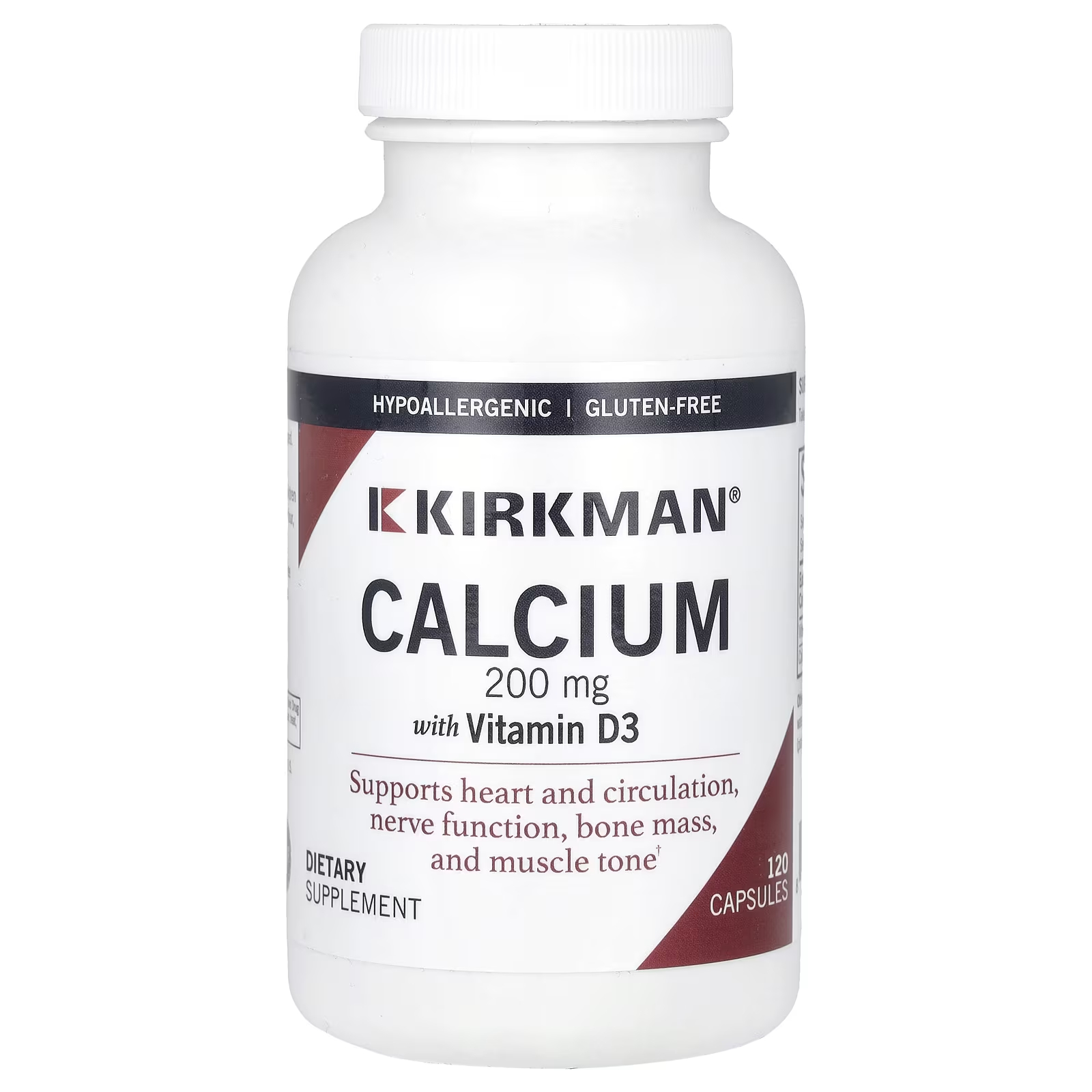 Пищевая добавка Kirkman Labs Calcium with Vitamin D3, 120 капсул