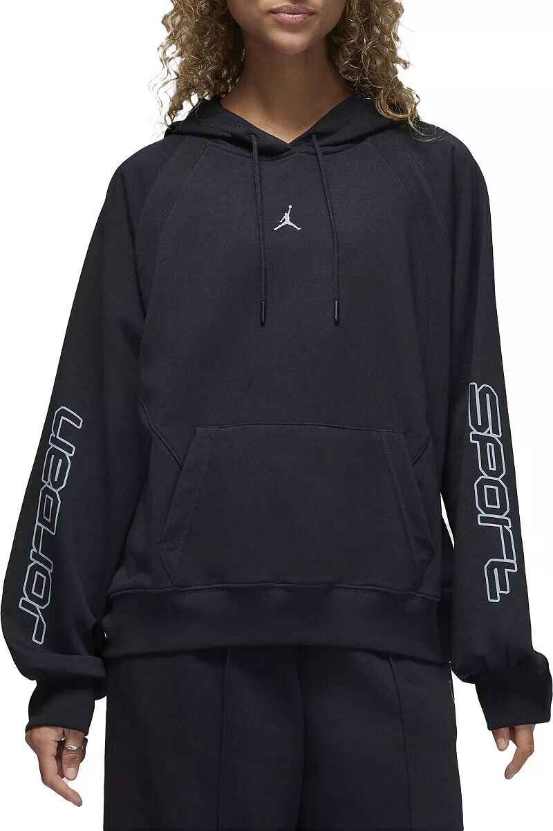 

Женская флисовая худи с графическим рисунком Jordan Sport, черный