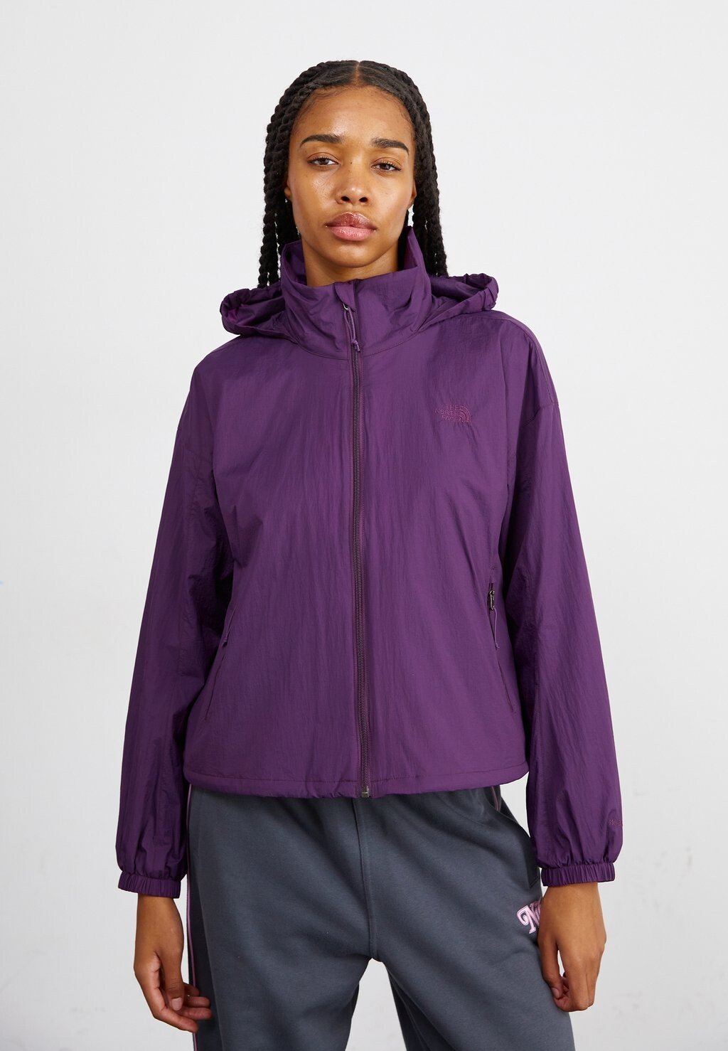 

Легкая куртка CRINKLE WIND JACKET The North Face, цвет black currant purple