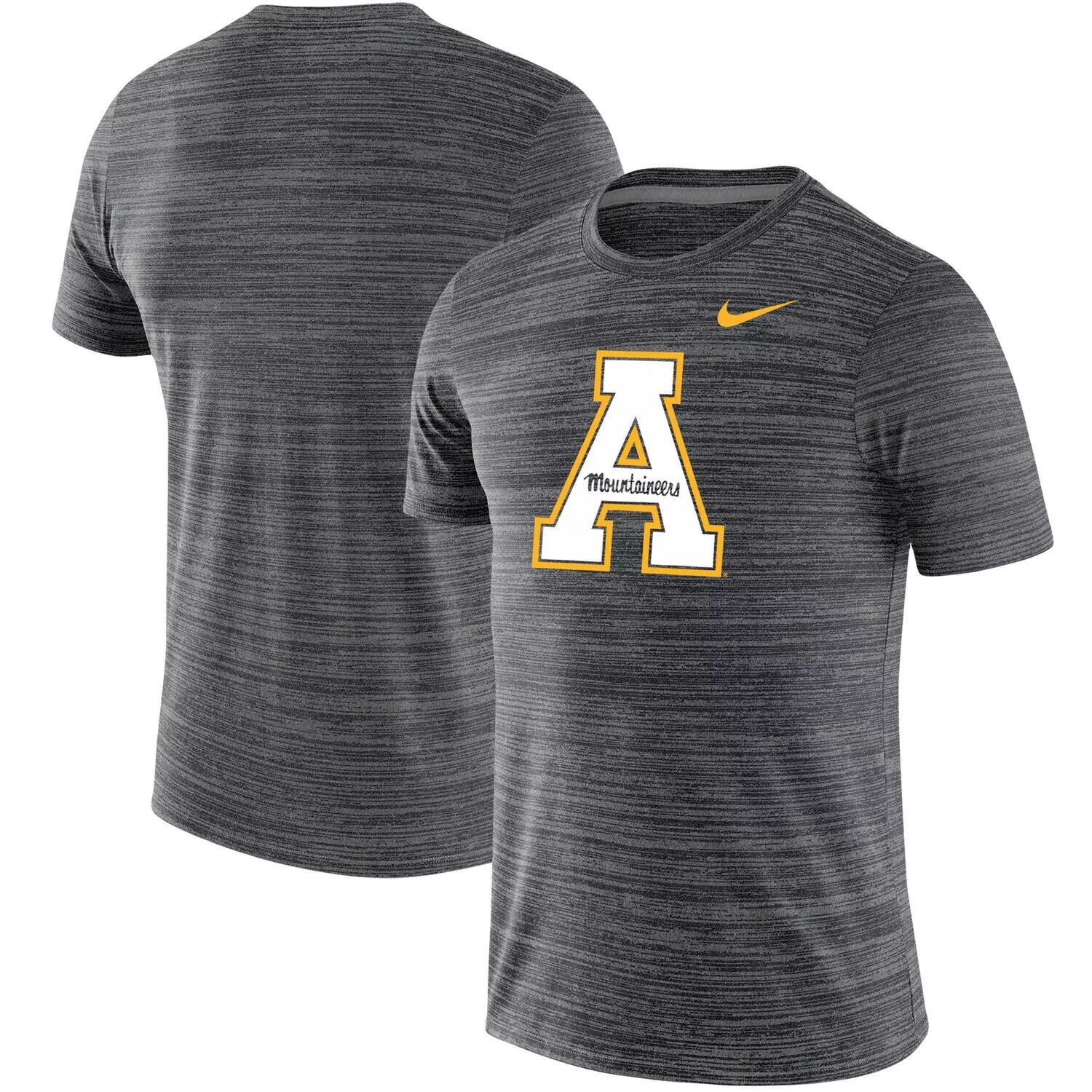

Мужская черная футболка Nike Appalachian State Mountaineers Team с логотипом Velocity Legend Performance, Черный