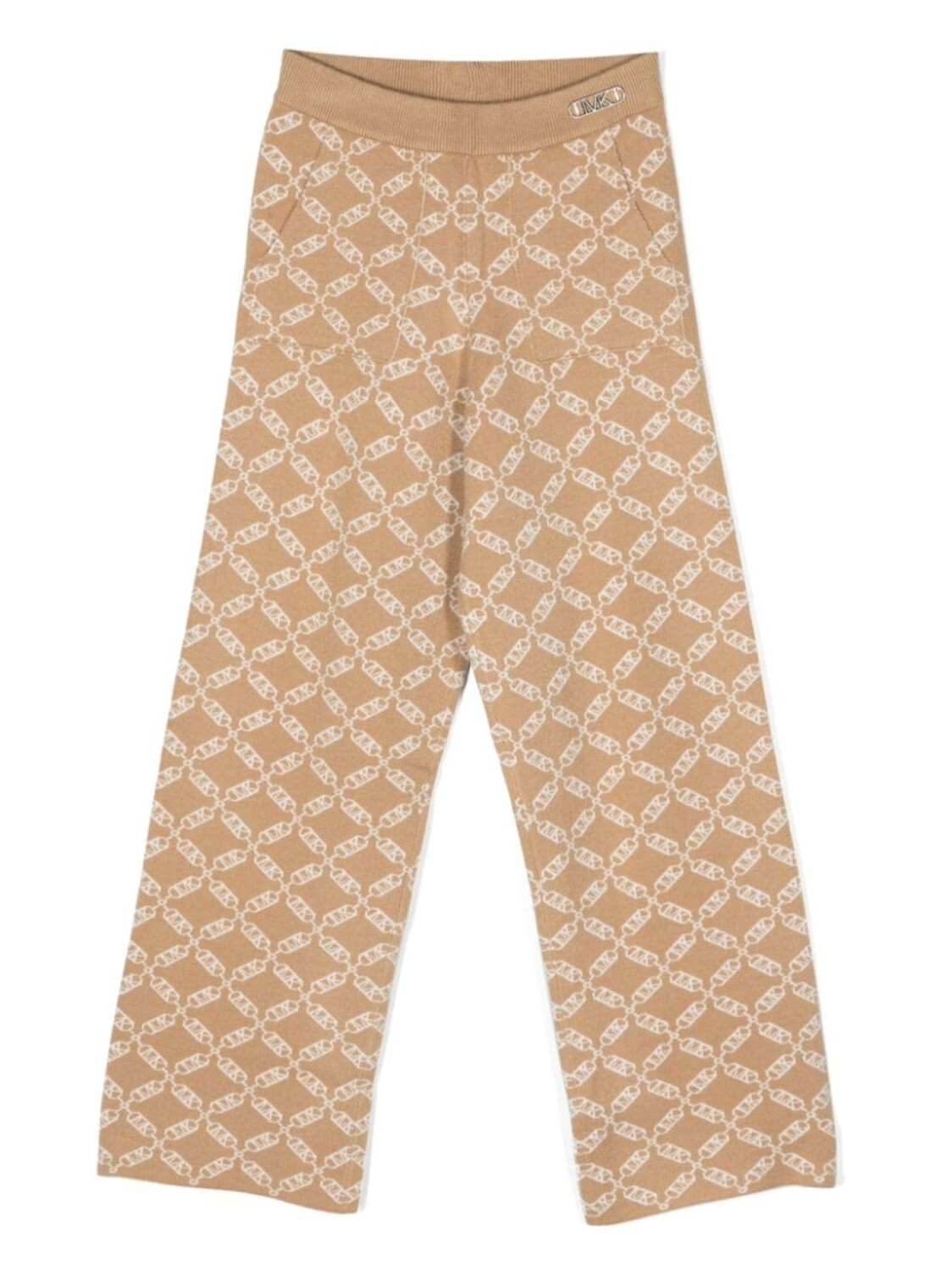

Michael Kors Kids широкие жаккардовые брюки с монограммой, коричневый