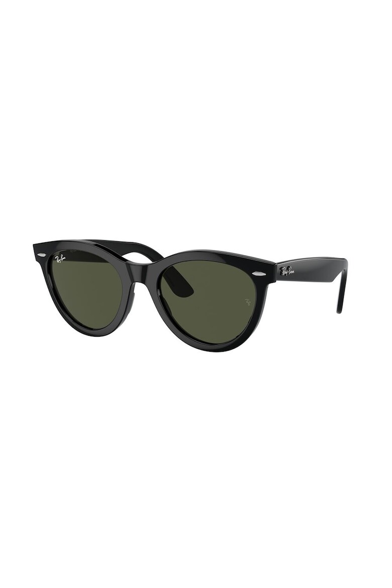 

Однотонные овальные солнцезащитные очки Ray-Ban, черный