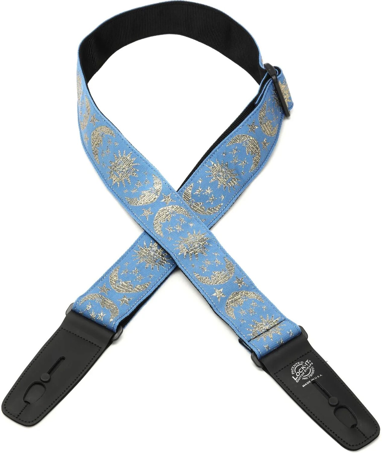 

Ремень для гитары Lock-It Straps Designer Series 2 дюйма с запирающимися концами — Blue Moon