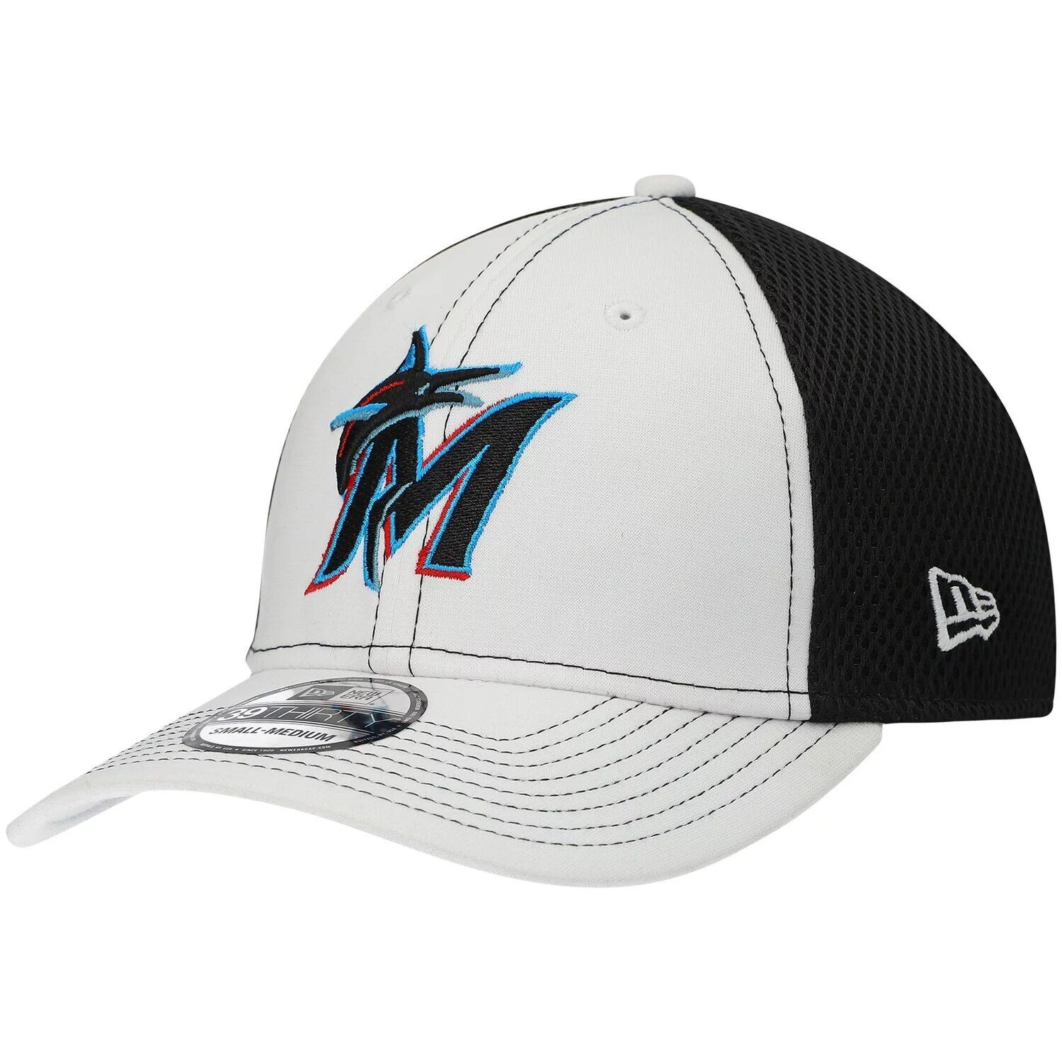 

Мужская кепка New Era White Miami Marlins Neo 39THIRTY Flex Hat