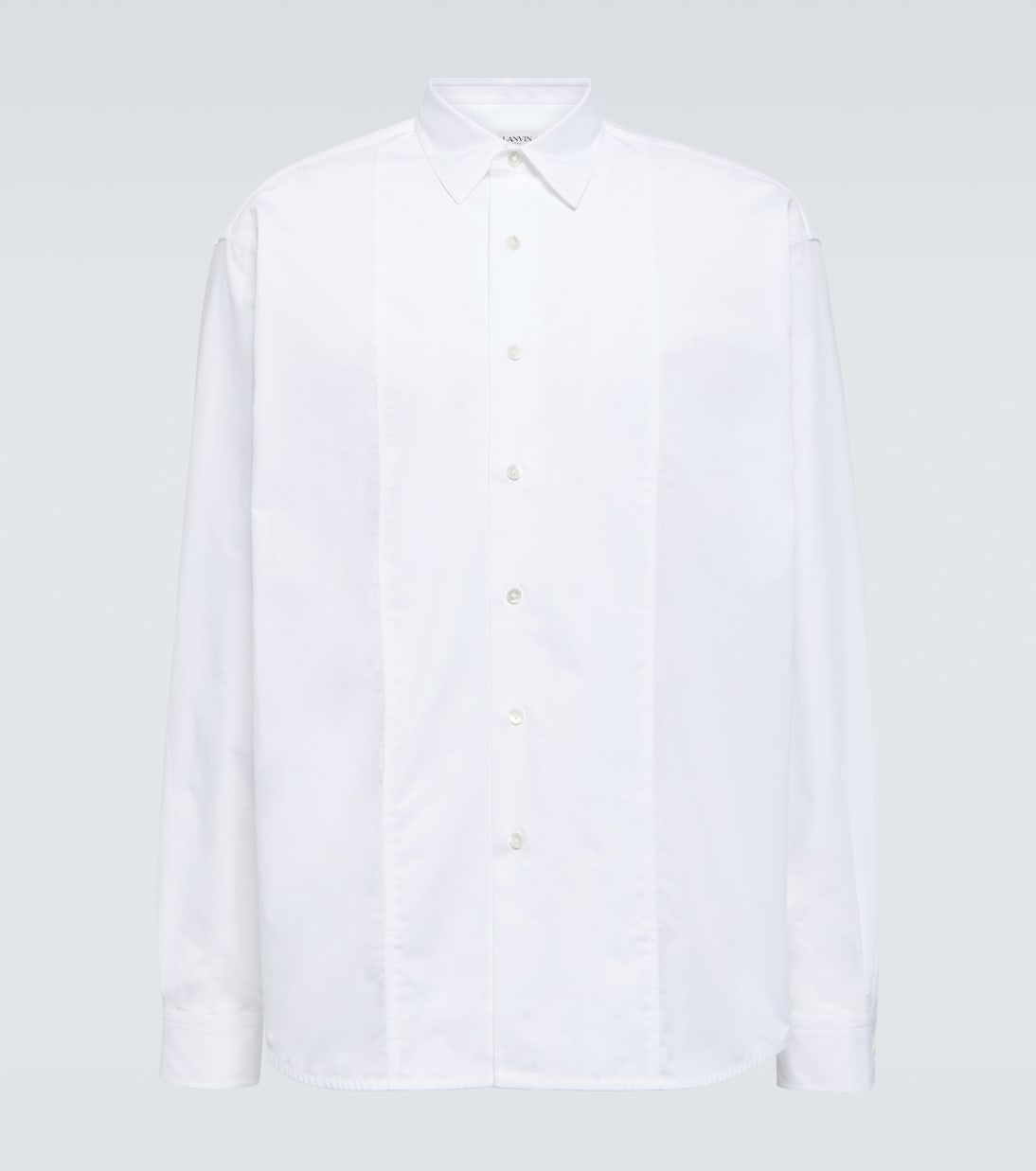 Рубашка оверсайз из хлопкового поплина Lanvin, белый