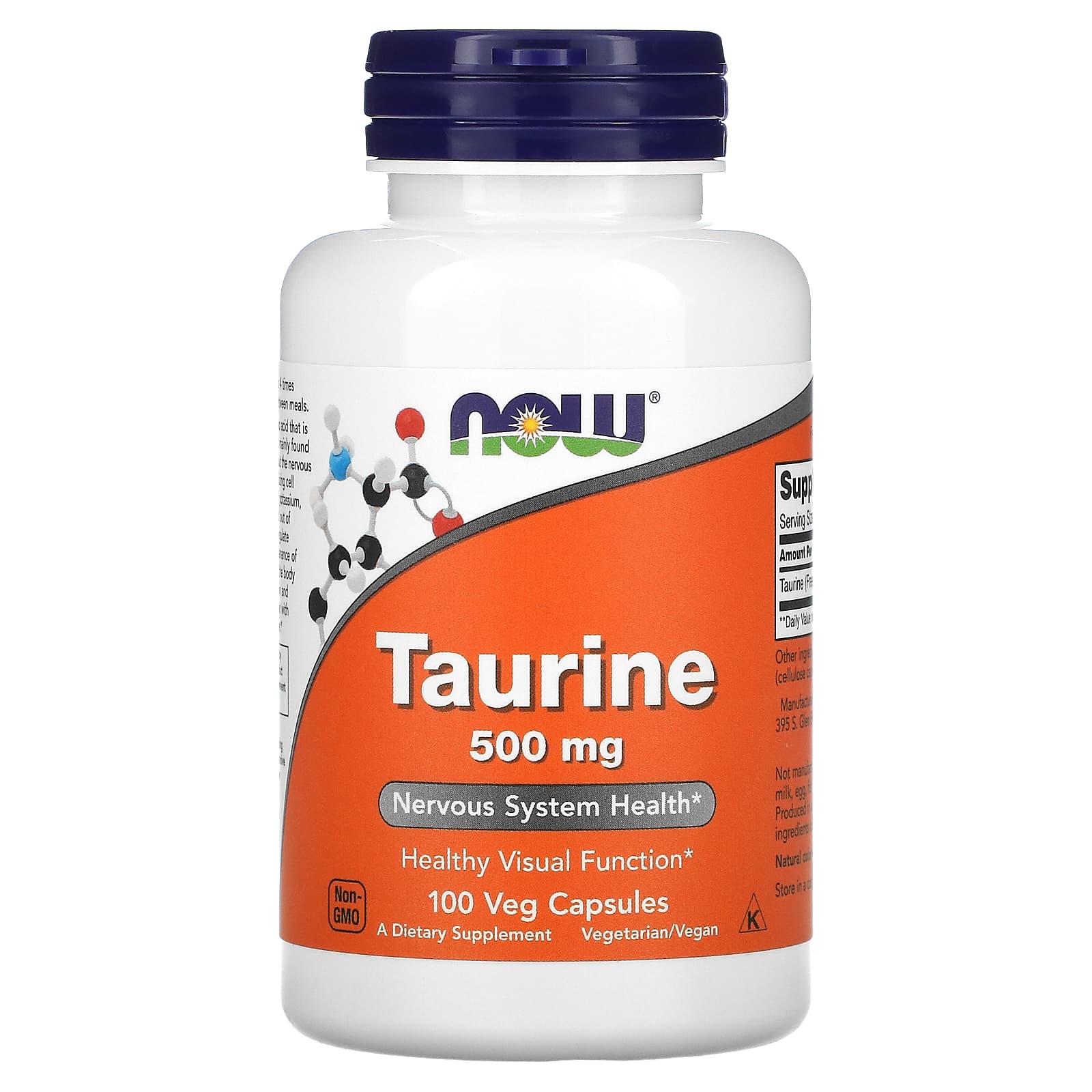 таурин now taurine 500 мг 100 капсул Now Foods Таурин 500 мг 100 капсул
