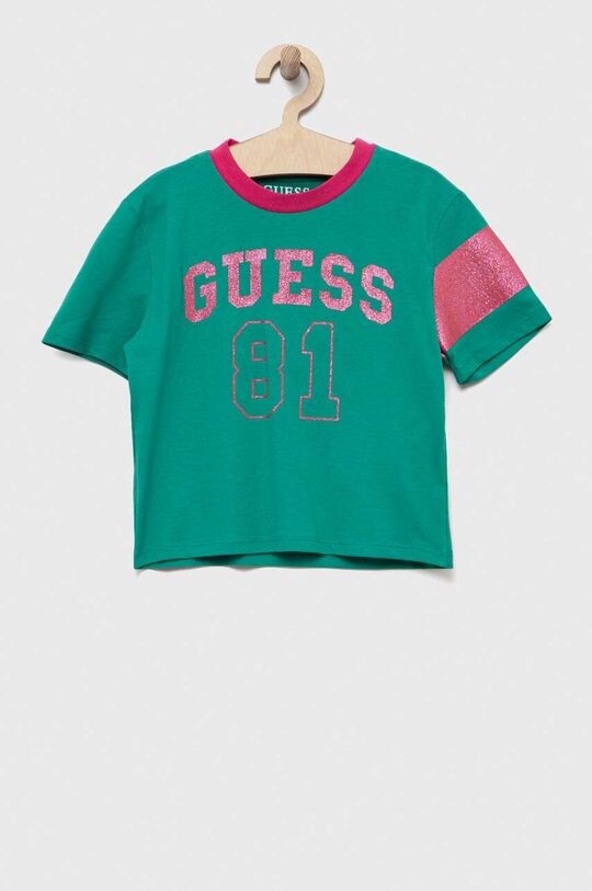 

Хлопковая футболка для детей Guess, зеленый