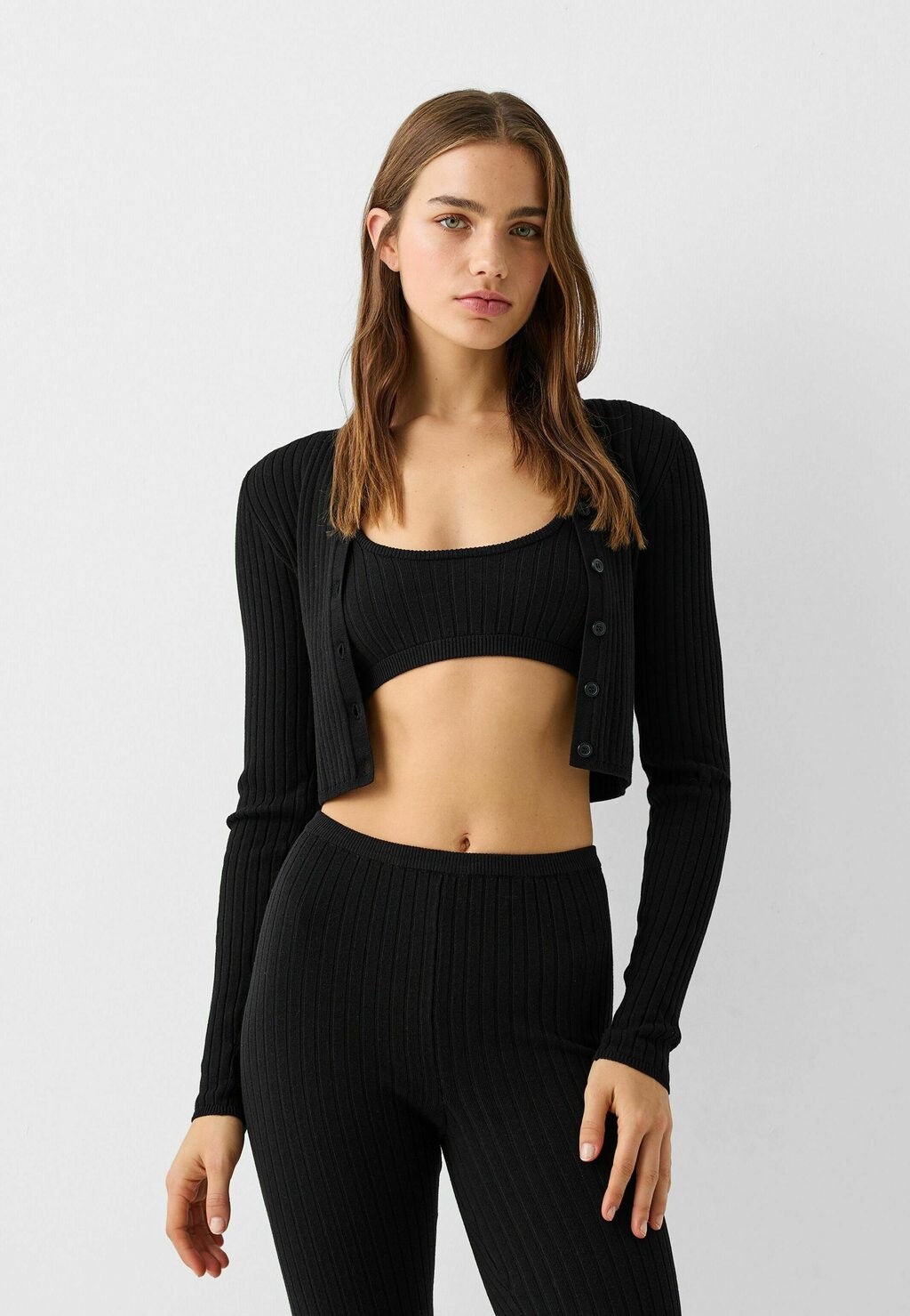 

Кардиган Bershka, цвет black